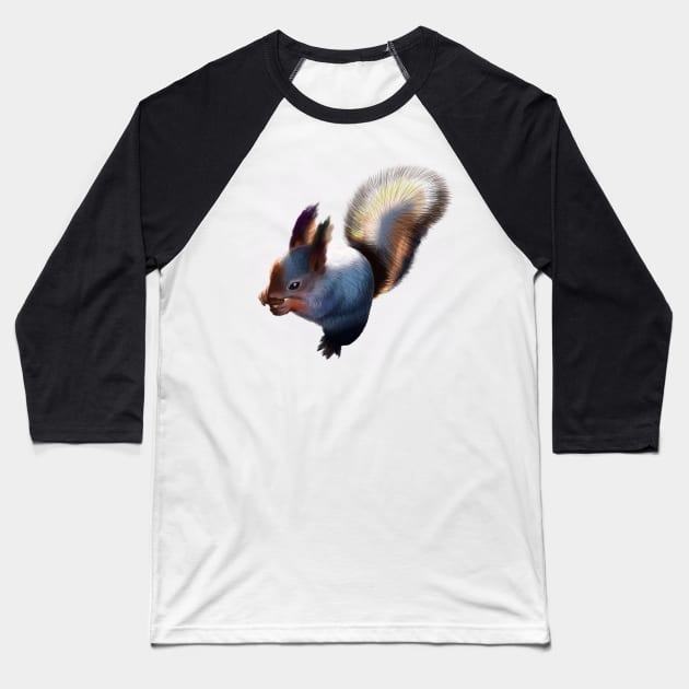 Fluffy squirrel Baseball T-Shirt by Vladislava